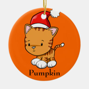 Christmas Kitty "Pumpkin" Ornament