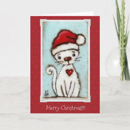 Christmas Kitty - Weihnachtskarte Feiertagskarte