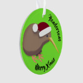Christmas Kiwi Foto Ornament (Vorderseite)