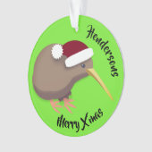 Christmas Kiwi Foto Ornament (Vorderseite)