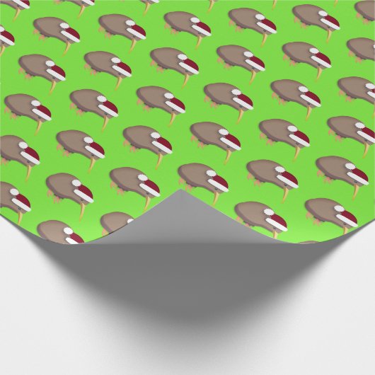 Christmas Kiwi Geschenkpapier (Ecke)