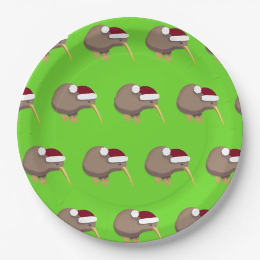 Christmas Kiwi Pappteller (Vorderseite)