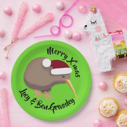 Christmas Kiwi Pappteller (Party)