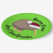 Christmas Kiwi Pappteller (Schrägansicht)