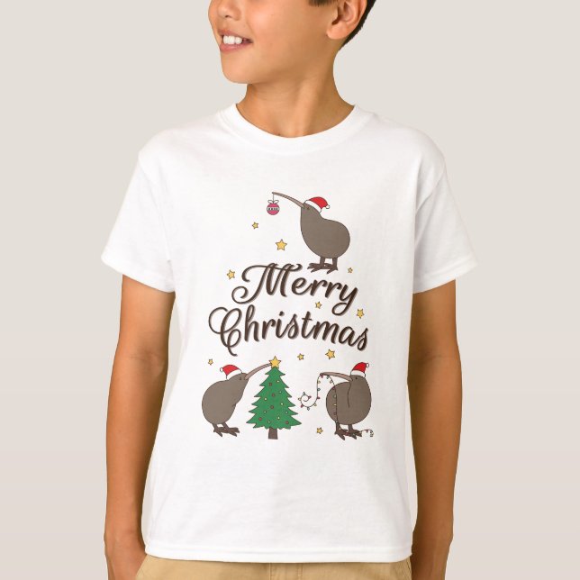 Christmas Kiwi T-Shirt (Vorderseite)