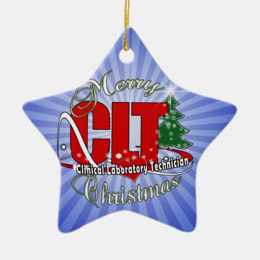 CHRISTMAS Klinischer Laborarzt Keramikornament (Vorne)