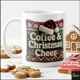 Christmas Knit Sweater Coffee & Christma Santa Hat Kaffeetasse
