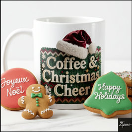 Christmas Knit Sweater Coffee & Christma Santa Hat Kaffeetasse