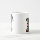 Christmas Knit Sweater Letter E Santa Hat Kaffeetasse (Mittel)