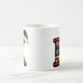 Christmas Knit Sweater Letter K Santa Hat Kaffeetasse (Mittel)