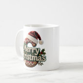 Christmas Knit Sweater Merry Christmas Santa Hat Kaffeetasse (Vorderseite Links)