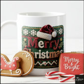 Christmas Knit Sweater Merry Christmas Santa Hat Kaffeetasse