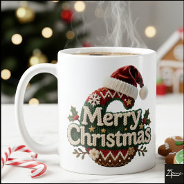 Christmas Knit Sweater Merry Christmas Santa Hat Kaffeetasse