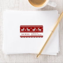 Christmas Knitted Sweater Return Address Labels