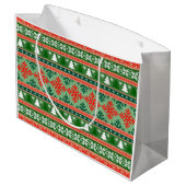 Christmas Knitting Pattern Große Geschenktüte (Rückseite Schrägansicht)