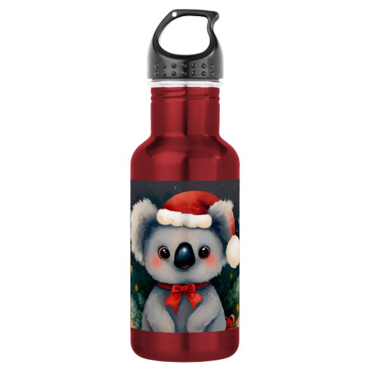 Christmas Koala 1 Edelstahlflasche (Vorderseite)