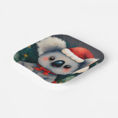 Christmas Koala 1 Pappteller (Gewinkelt)
