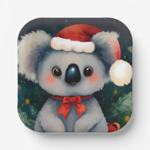 Christmas Koala 1 Pappteller