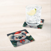 Christmas Koala 1 Rechteckiger Pappuntersetzer (Vor Ort)