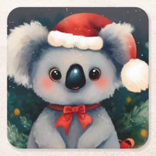 Christmas Koala 1 Rechteckiger Pappuntersetzer