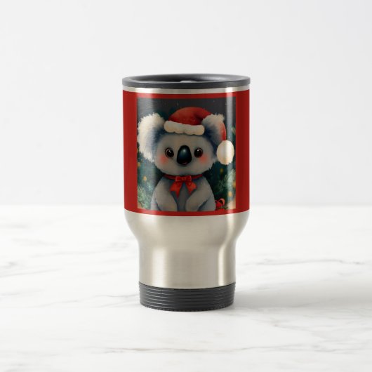 Christmas Koala 1 Reisebecher (Mittel)