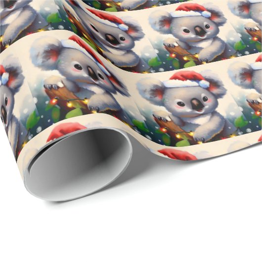 Christmas Koala 2 Geschenkpapier (Rolleneckpunkt)