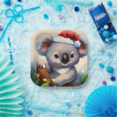 Christmas Koala 2 Pappteller (Party)