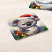 Christmas Koala 2 Rechteckiger Pappuntersetzer (angewinkelt)