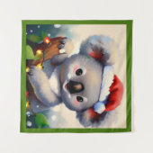 Christmas Koala 2 Wandteppich (Vorderseite (Horizontal))