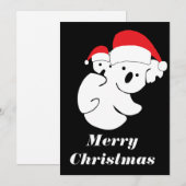 Christmas Koala Bears Feiertagskarte (Vorne/Hinten)