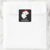 Christmas Koala Bears Quadratischer Aufkleber (Tasche)