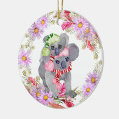 Christmas Koala Botanicals Keramik Ornament (Links)