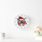 Christmas koala Cartoon Wall Clock Runde Wanduhr (Zuhause)