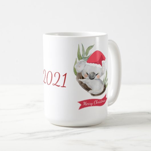 Christmas Koala Watercolor  Kaffeetasse (VorderseiteRechts)