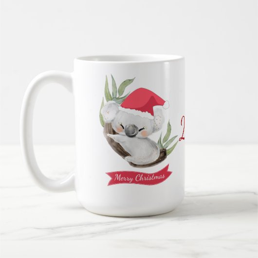Christmas Koala Watercolor  Kaffeetasse (Links)