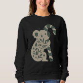 Christmas Koala with Candy Cane Sweatshirt (Vorderseite)