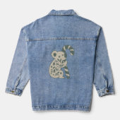 Christmas Koala with Candy Cane Sweatshirt Jeansjacke (Rückseite)