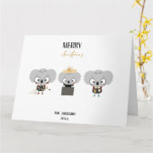 Christmas Koalas Karte (Gelbe Blume)