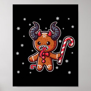 Christmas Krampus Gingerbread Mann Weihnachten Paj Poster