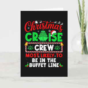Christmas-Kreuzfahrt-Crew, die wahrscheinlich in d Karte