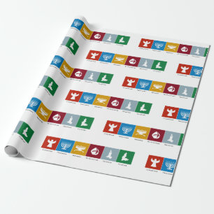 Christmas Kwanzaa Hanukkah Solstice Yuletide Geschenkpapier