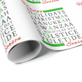 Christmas Kwanzaa Hanukkah Solstice Yuletide Geschenkpapier (Rolleneckpunkt)