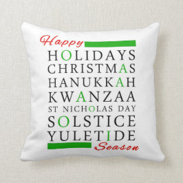 Christmas Kwanzaa Hanukkah Solstice Yuletide Kissen