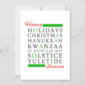 Christmas Kwanzaa Hanukkah Solstice Yuletide Magneteinladung (Vorderseite)