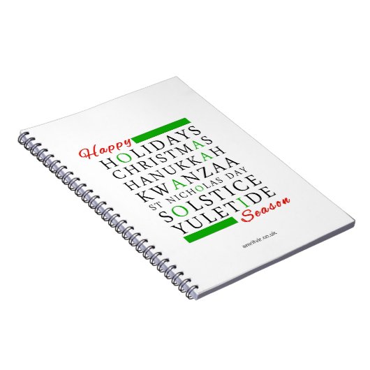 Christmas Kwanzaa Hanukkah Solstice Yuletide Notizblock (Rechte Seite)