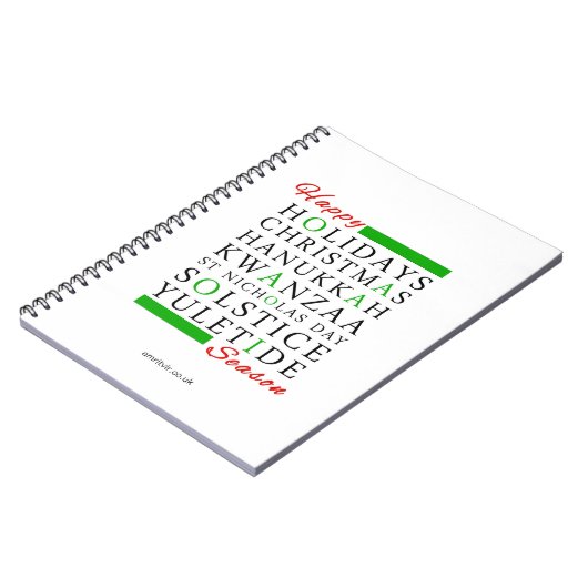 Christmas Kwanzaa Hanukkah Solstice Yuletide Notizblock (Linke Seite)