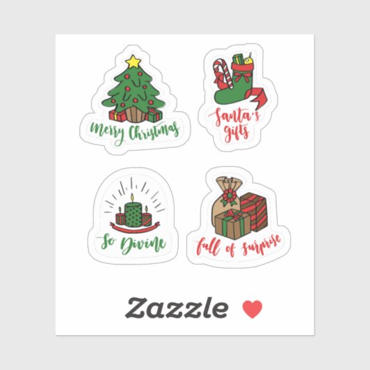 Christmas label sticker set (Blatt)