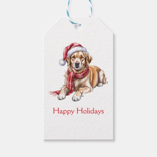 Christmas Labrador classic Gift Tag Geschenkanhänger (Vorderseite)