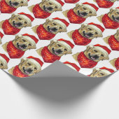 Christmas Labrador Dog Geschenkpapier (Ecke)