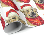 Christmas Labrador Dog Geschenkpapier (Rolleneckpunkt)